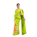 Lime Green Kandyan Batik Saree – Traditional Sri Lankan Designer Saree